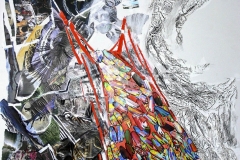 "Die rote Nichtbrücke, Collage"